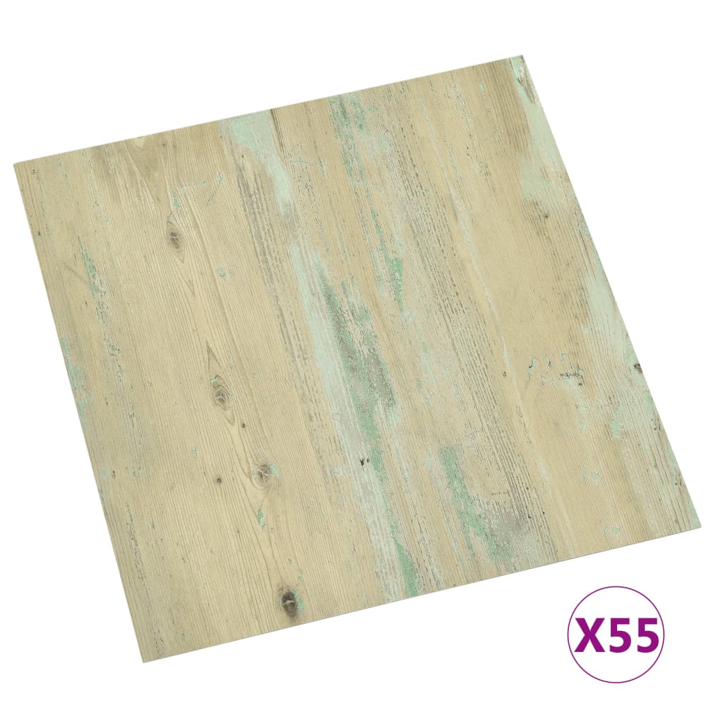 vidaXL Plăci de pardoseală autoadezive 55 buc. maro deschis PVC 5,11m² vidaXL Plăci de pardoseală autoadezive 55 buc. maro deschis PVC 5,11m²