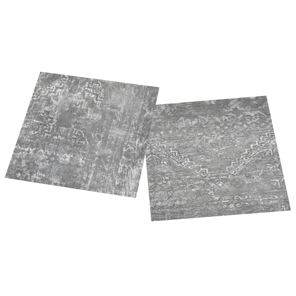 vidaXL Plăci pardoseală autoadezive, 55 buc., gri beton, 5,11 m², PVC