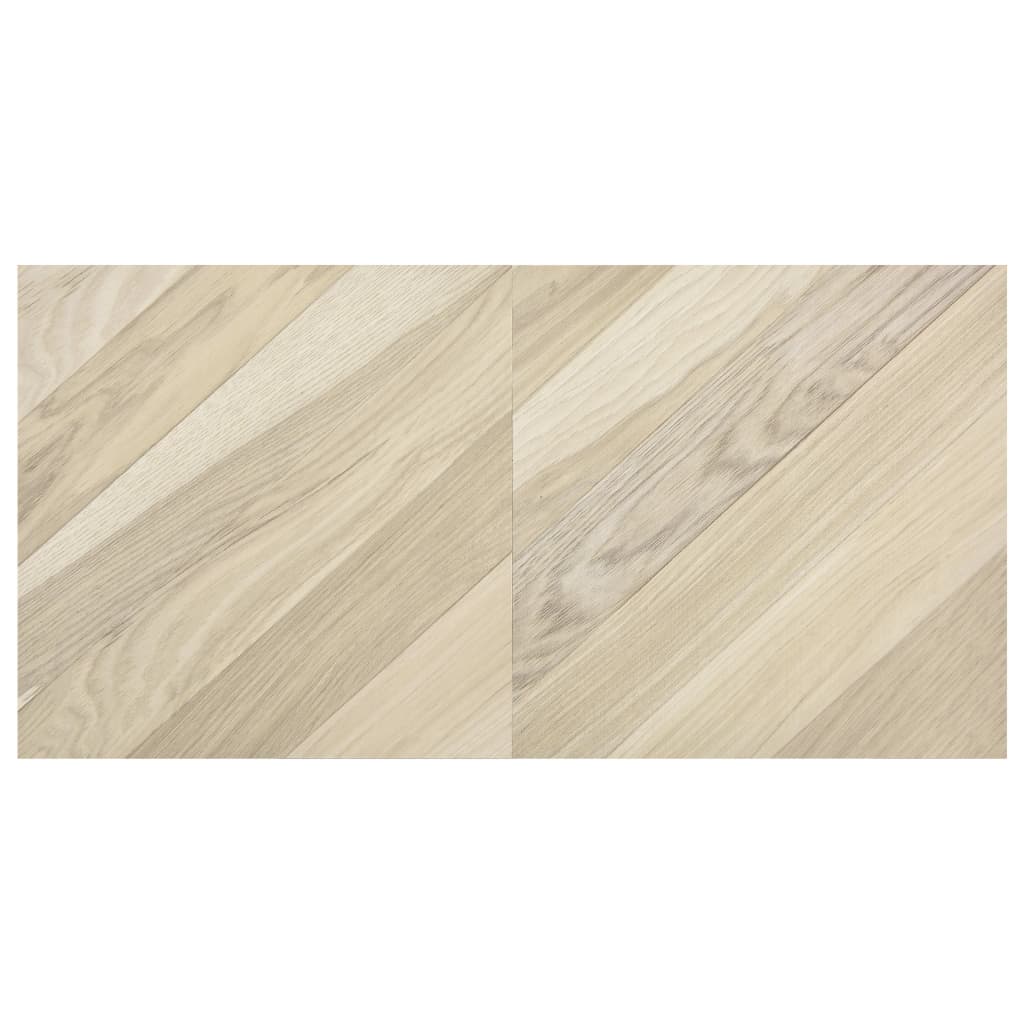 vidaXL Plăci pardoseală autoadezive, 55 buc., bej dungi, PVC 5,11 m² vidaXL Plăci pardoseală autoadezive, 55 buc., bej dungi, PVC 5,11 m²