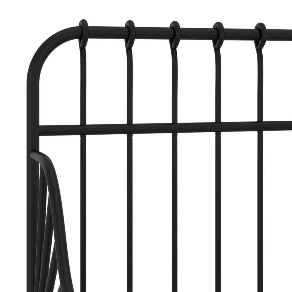 vidaXL Cadru de pat extensibil, negru, 80x130/200 cm, metal vidaXL Cadru de pat extensibil, negru, 80x130/200 cm, metal