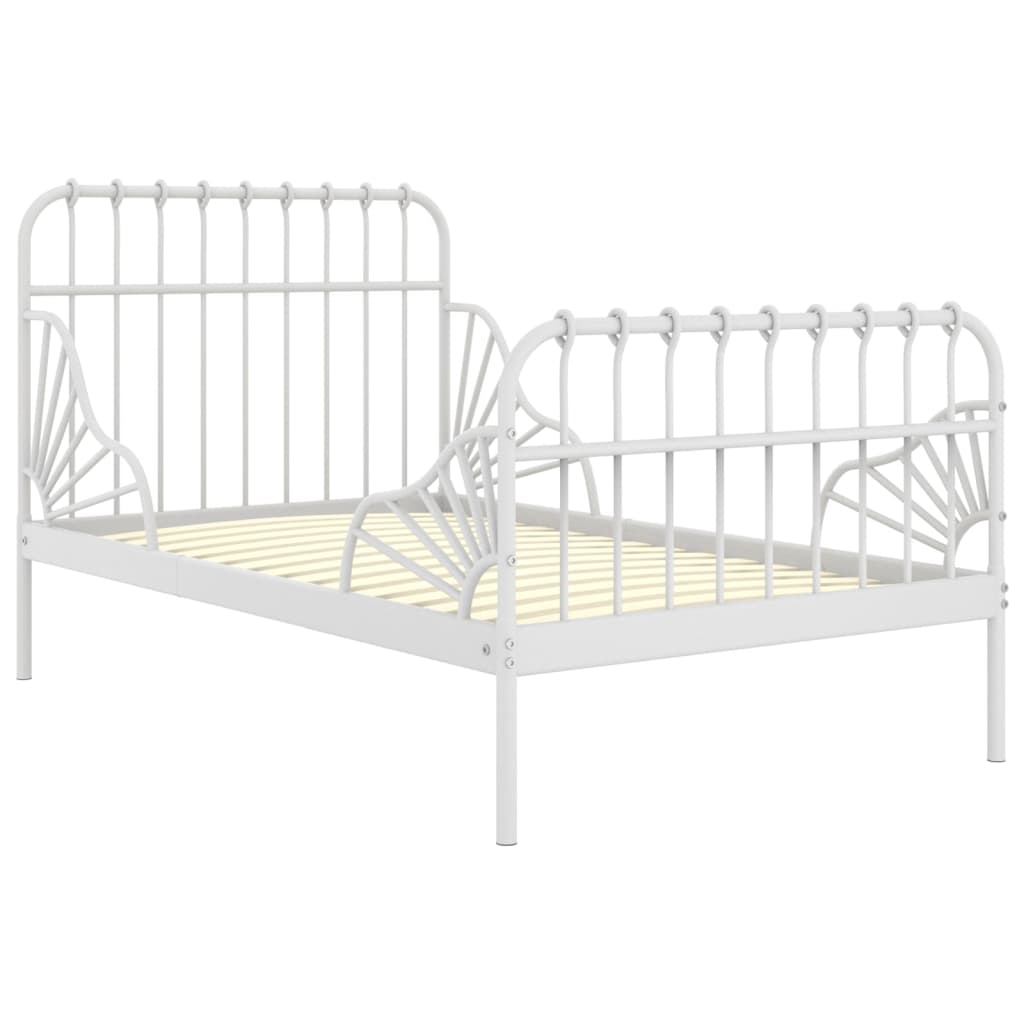 vidaXL Cadru de pat extensibil, gri, 80x130/200 cm, metal vidaXL Cadru de pat extensibil, gri, 80x130/200 cm, metal