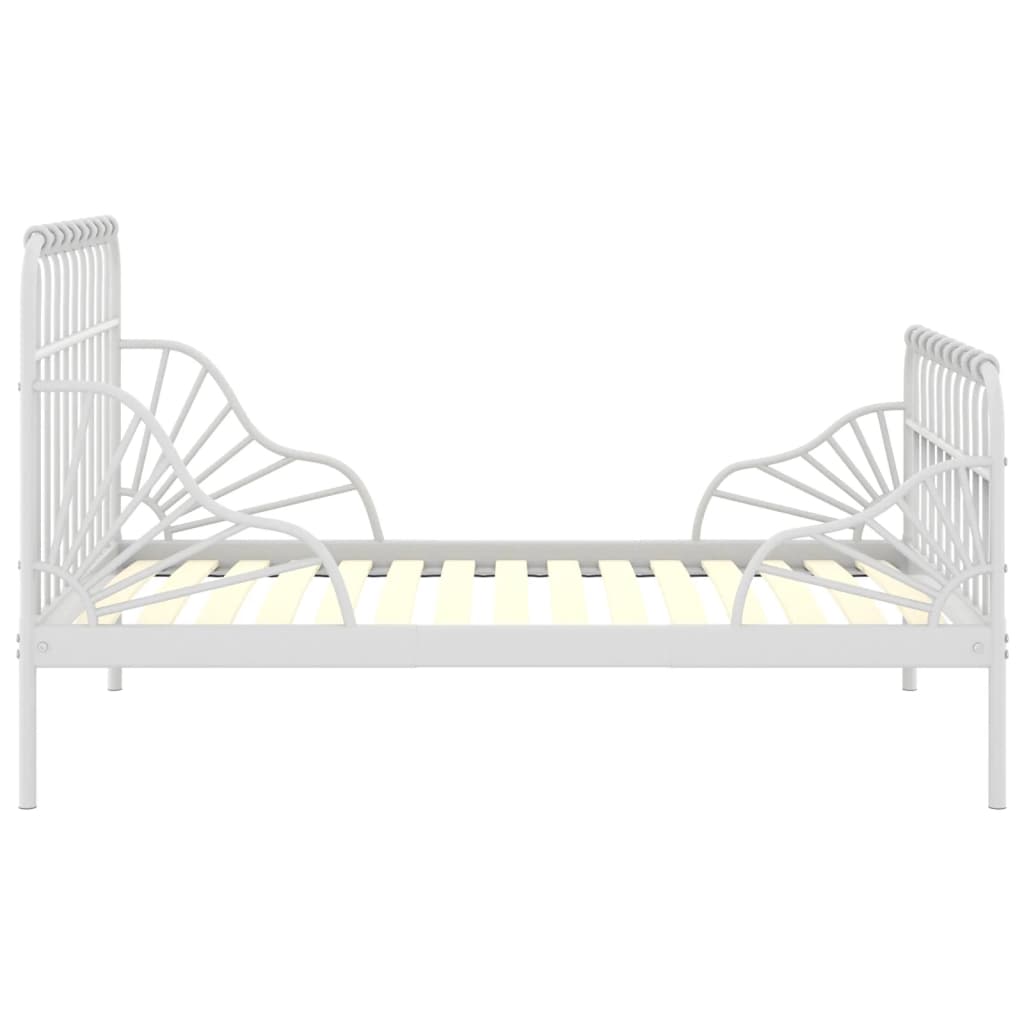 vidaXL Cadru de pat extensibil, gri, 80x130/200 cm, metal vidaXL Cadru de pat extensibil, gri, 80x130/200 cm, metal