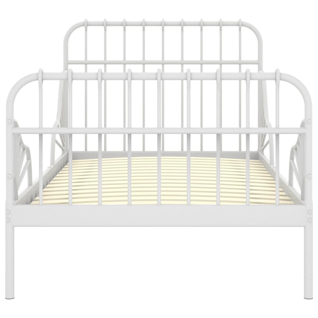 vidaXL Cadru de pat extensibil, gri, 80x130/200 cm, metal vidaXL Cadru de pat extensibil, gri, 80x130/200 cm, metal