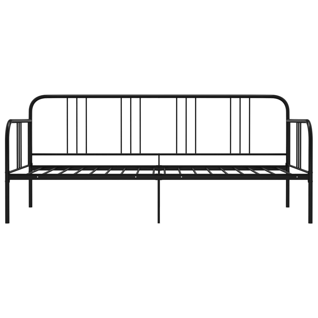 vidaXL Cadru de pat canapea, negru, 90 x 200 cm, metal vidaXL Cadru de pat canapea, negru, 90 x 200 cm, metal