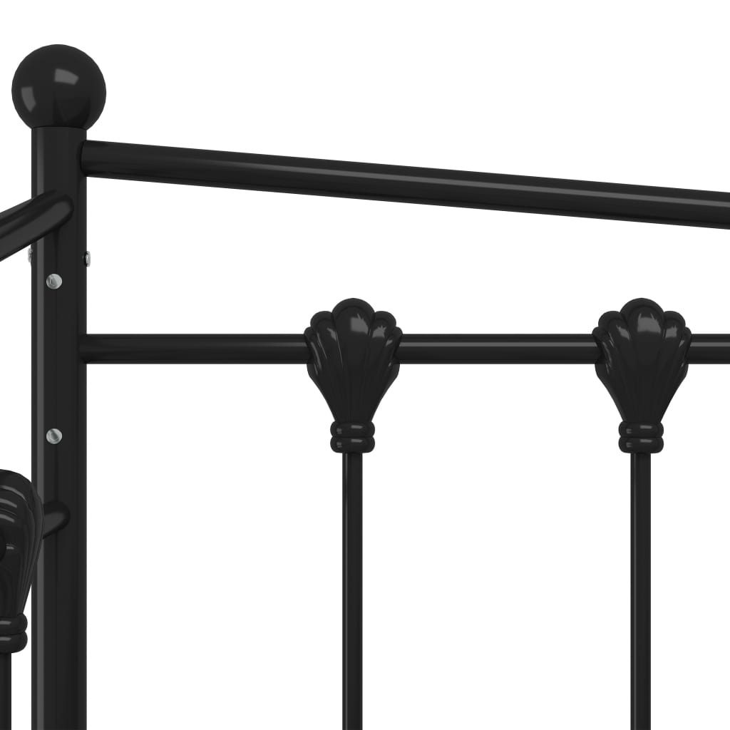 vidaXL Cadru de pat canapea, negru, 90x200 cm, metal vidaXL Cadru de pat canapea, negru, 90x200 cm, metal