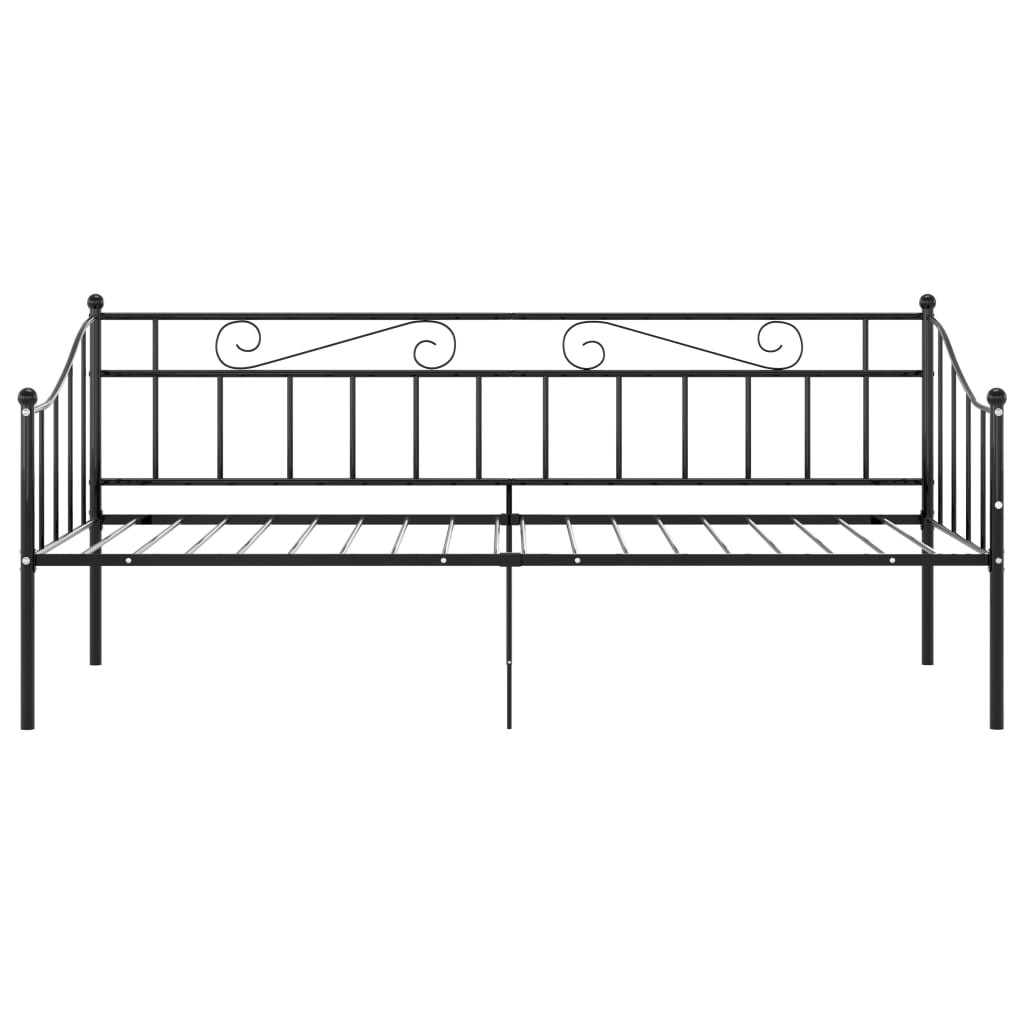 vidaXL Cadru de pat canapea, negru, 90x200 cm, metal vidaXL Cadru de pat canapea, negru, 90x200 cm, metal