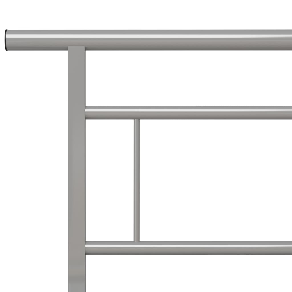 vidaXL Cadru de pat fără saltea, gri, 140 x 200 cm, metal vidaXL Cadru de pat fără saltea, gri, 140 x 200 cm, metal