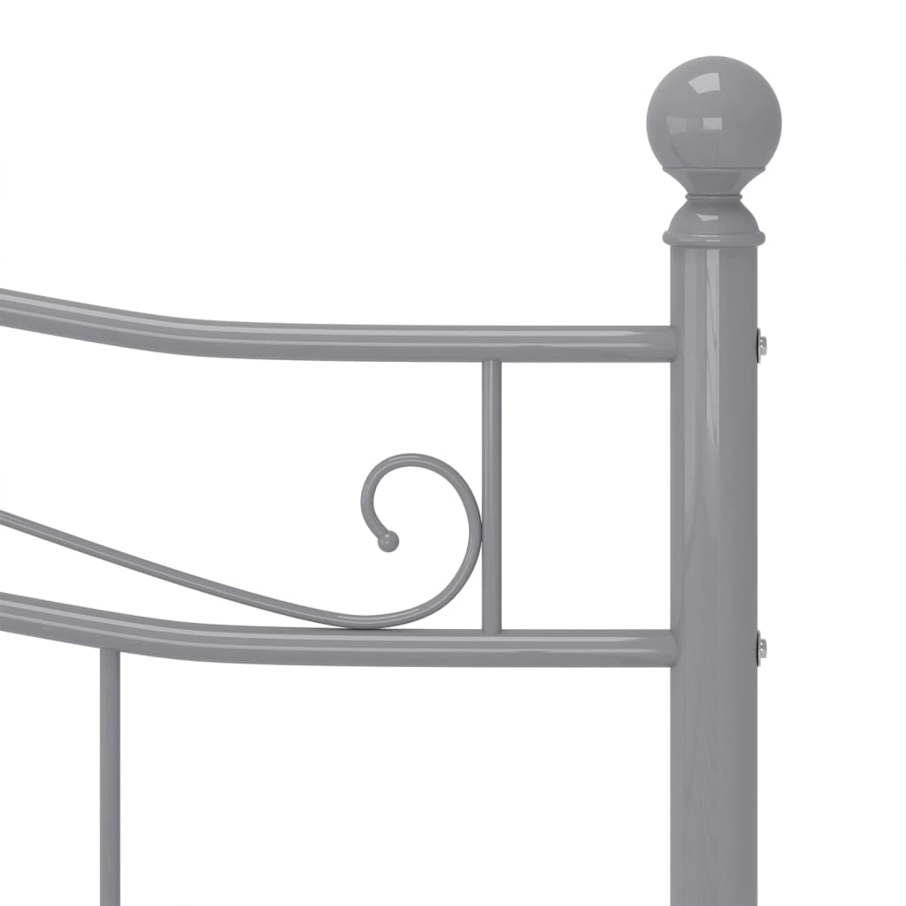 vidaXL Cadru de pat fără saltea, gri, 140 x 200 cm, metal vidaXL Cadru de pat fără saltea, gri, 140 x 200 cm, metal