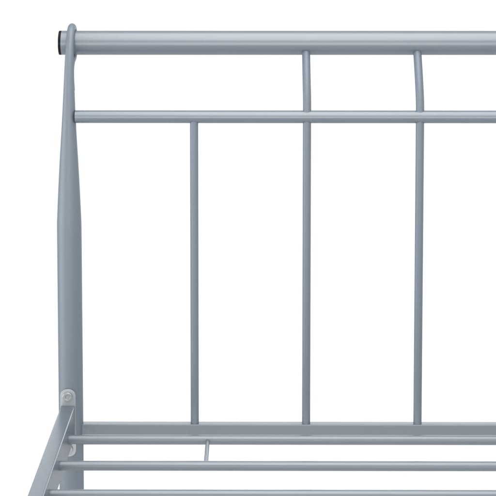 vidaXL Cadru de pat fără saltea, gri, 140 x 200 cm, metal vidaXL Cadru de pat fără saltea, gri, 140 x 200 cm, metal