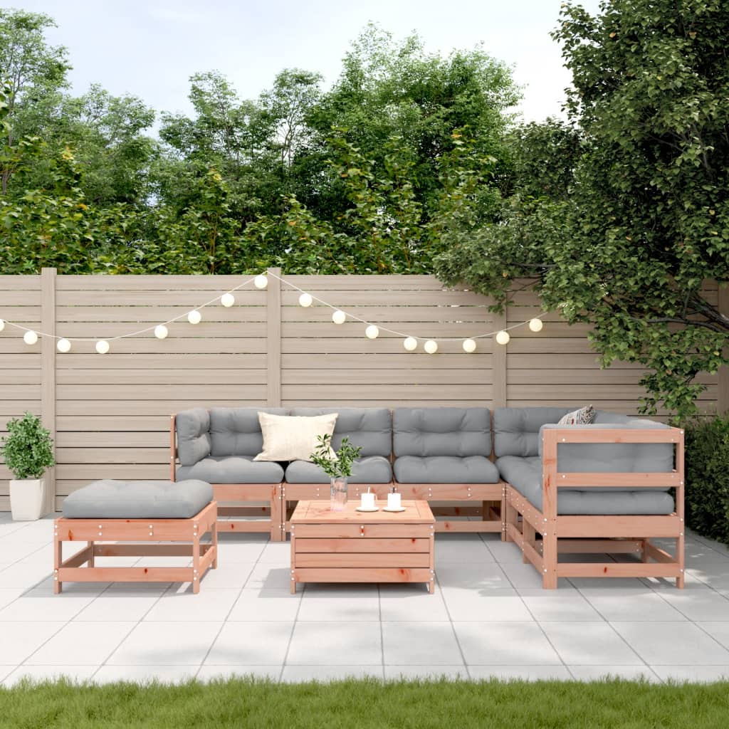 vidaXL Set mobilier de grădină cu perne, 8 piese, lemn masiv douglas vidaXL Set mobilier de grădină cu perne, 8 piese, lemn masiv douglas