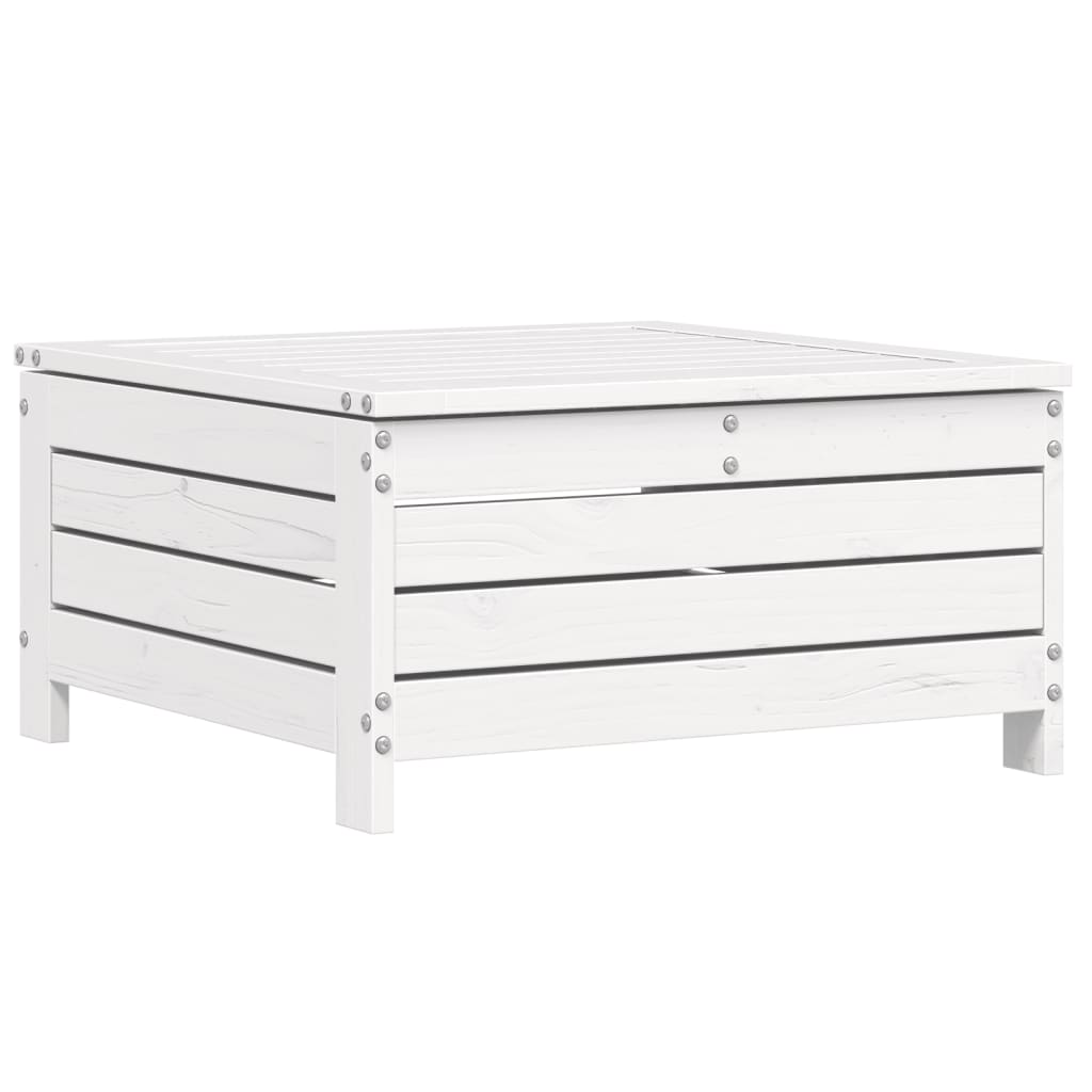 vidaXL Set canapea de grădină, 6 piese, alb, lemn masiv pin