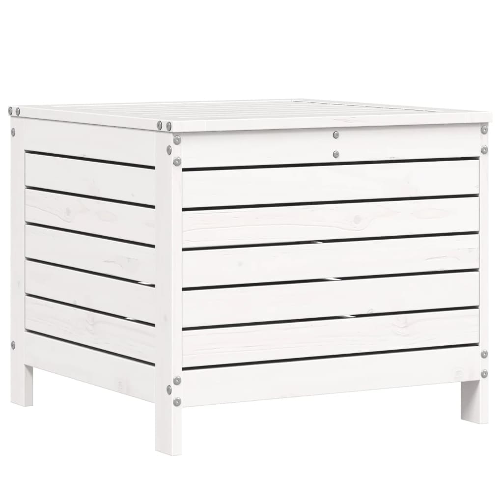 vidaXL Set canapea de grădină, 6 piese, alb, lemn masiv pin