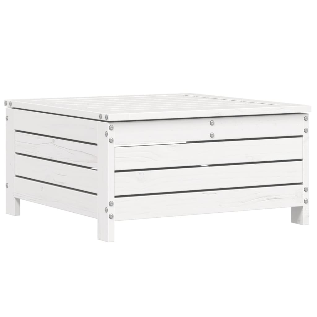vidaXL Set canapea de grădină, 6 piese, alb, lemn masiv pin