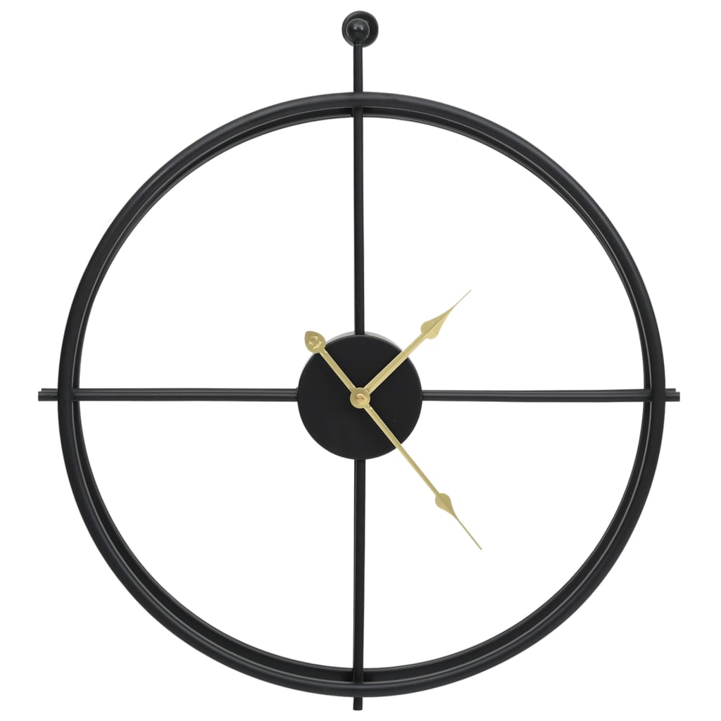 vidaXL Ceas de perete, negru, 52 cm, fier
