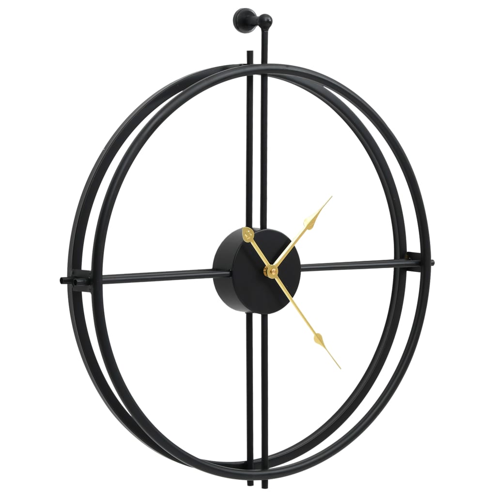 vidaXL Ceas de perete, negru, 52 cm, fier