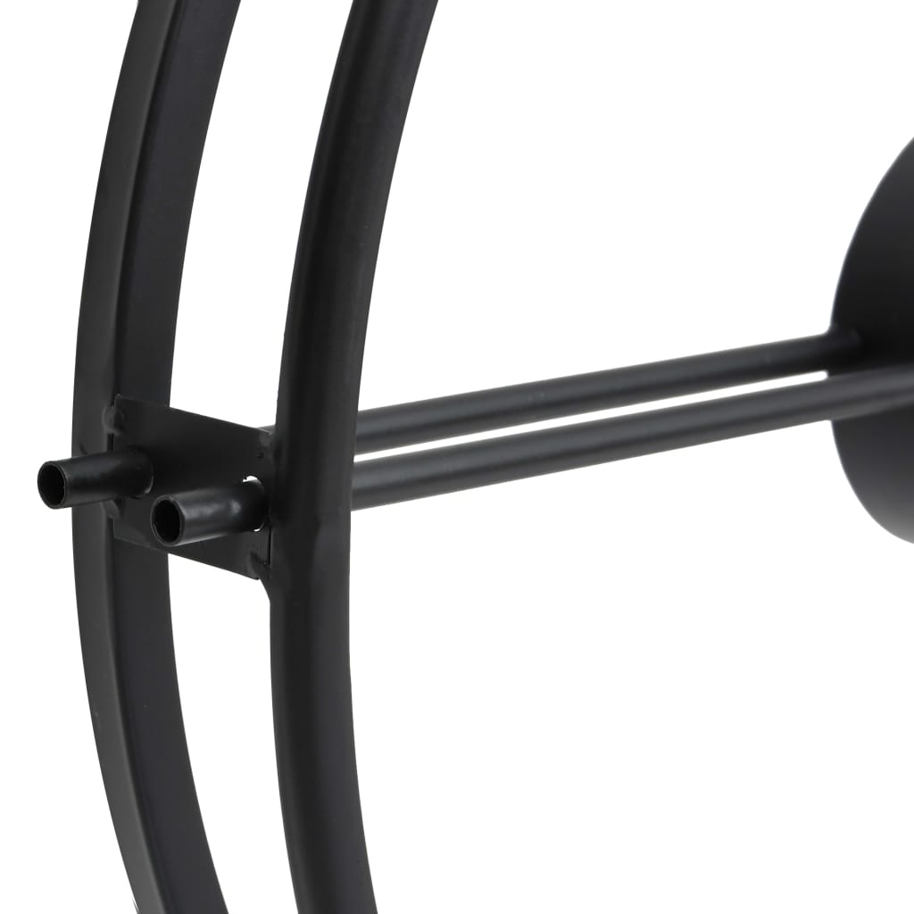 vidaXL Ceas de perete, negru, 52 cm, fier