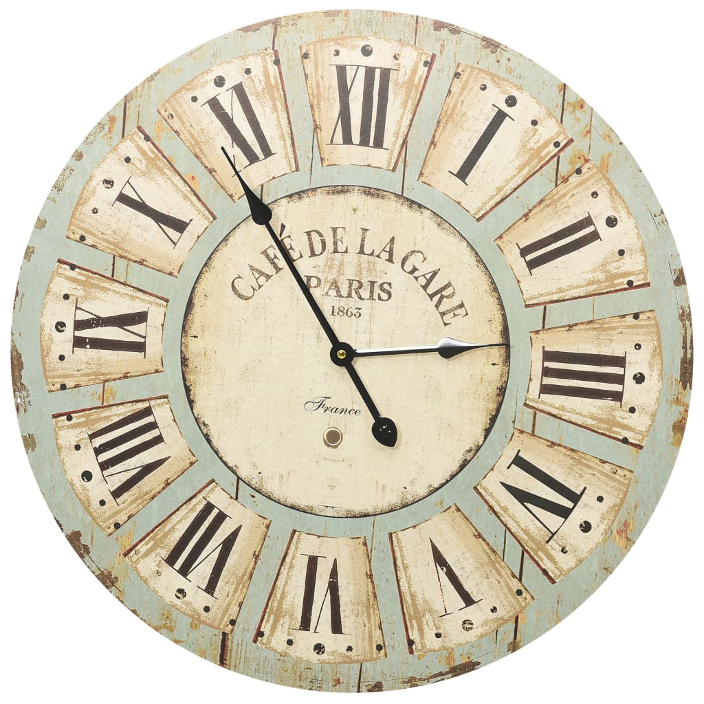 vidaXL Ceas de perete, multicolor, 60 cm, MDF vidaXL Ceas de perete, multicolor, 60 cm, MDF
