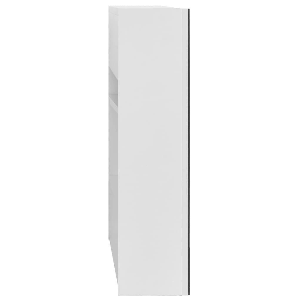 vidaXL Dulap de baie cu oglindă, alb, 80x15x60 cm, MDF vidaXL Dulap de baie cu oglindă, alb, 80x15x60 cm, MDF