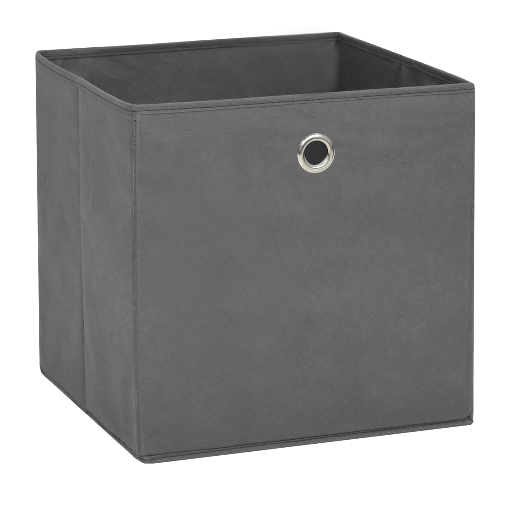 vidaXL Cutii de depozitare, 4 buc., gri, 28x28x28 cm, material nețesut