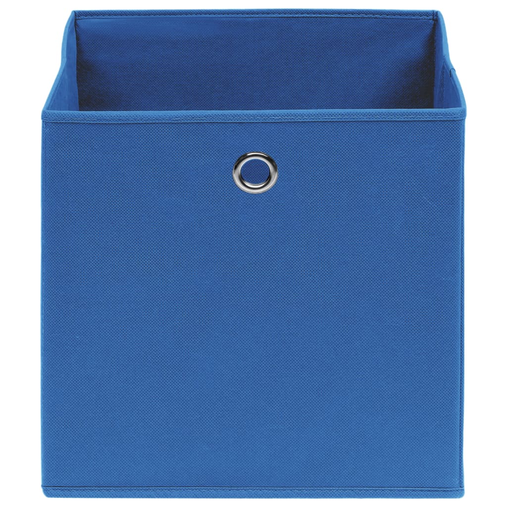 vidaXL Cutii depozitare 10 buc. albastru 28x28x28 cm material nețesut