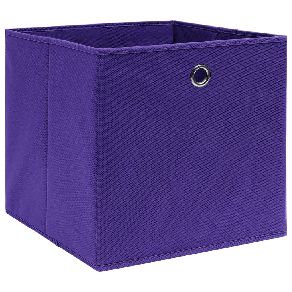 vidaXL Cutii de depozitare 4 buc. violet, 28x28x28 cm, textil nețesut vidaXL Cutii de depozitare 4 buc. violet, 28x28x28 cm, textil nețesut