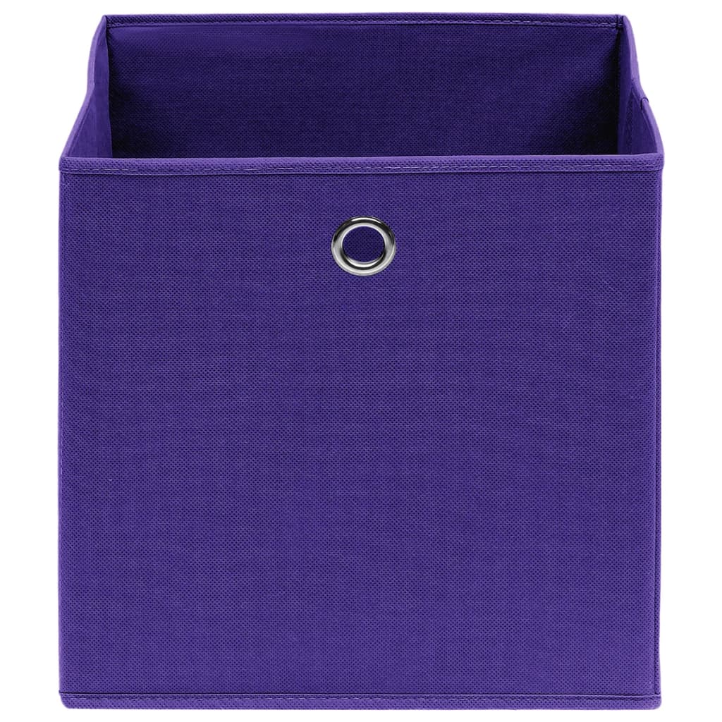 vidaXL Cutii de depozitare 4 buc. violet, 28x28x28 cm, textil nețesut vidaXL Cutii de depozitare 4 buc. violet, 28x28x28 cm, textil nețesut