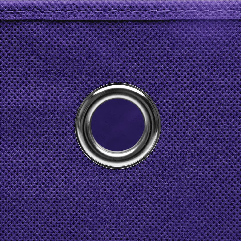 vidaXL Cutii depozitare cu capace, 4 buc., violet, 28x28x28 cm vidaXL Cutii depozitare cu capace, 4 buc., violet, 28x28x28 cm