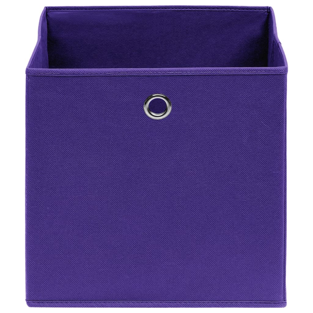 vidaXL Cutii de depozitare 10 buc. violet, 28x28x28 cm, textil nețesut vidaXL Cutii de depozitare 10 buc. violet, 28x28x28 cm, textil nețesut