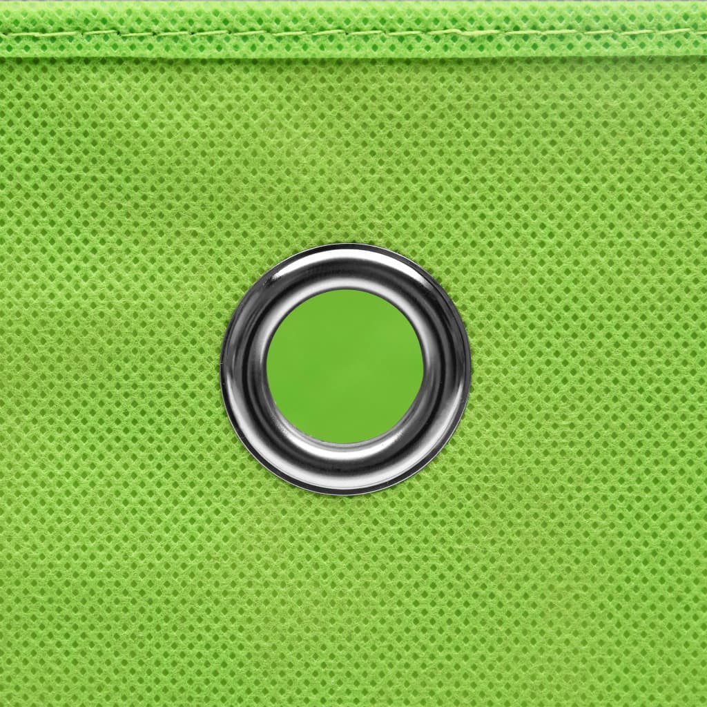 vidaXL Cutii depozitare cu capace, 10 buc., verde, 28x28x28 cm vidaXL Cutii depozitare cu capace, 10 buc., verde, 28x28x28 cm
