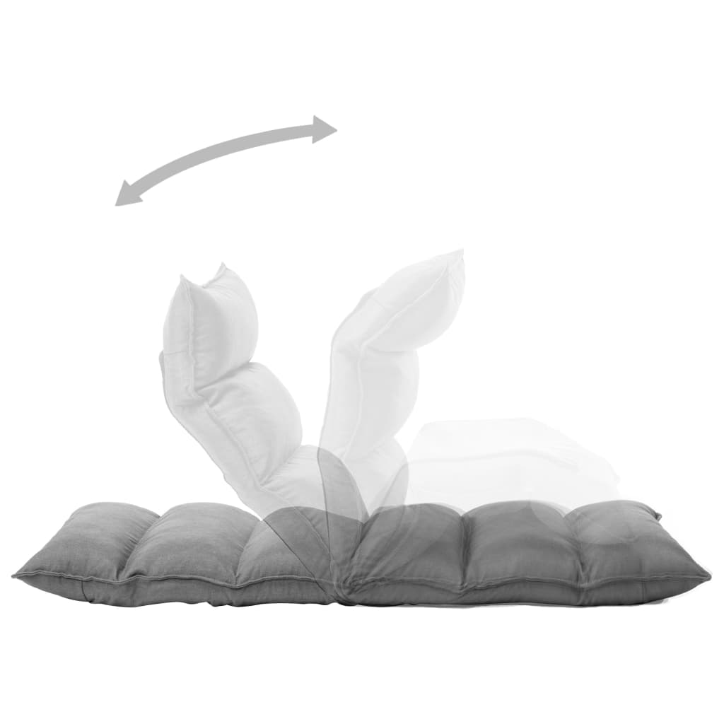 vidaXL Scaun de podea pliabil, gri deschis, material textil vidaXL Scaun de podea pliabil, gri deschis, material textil