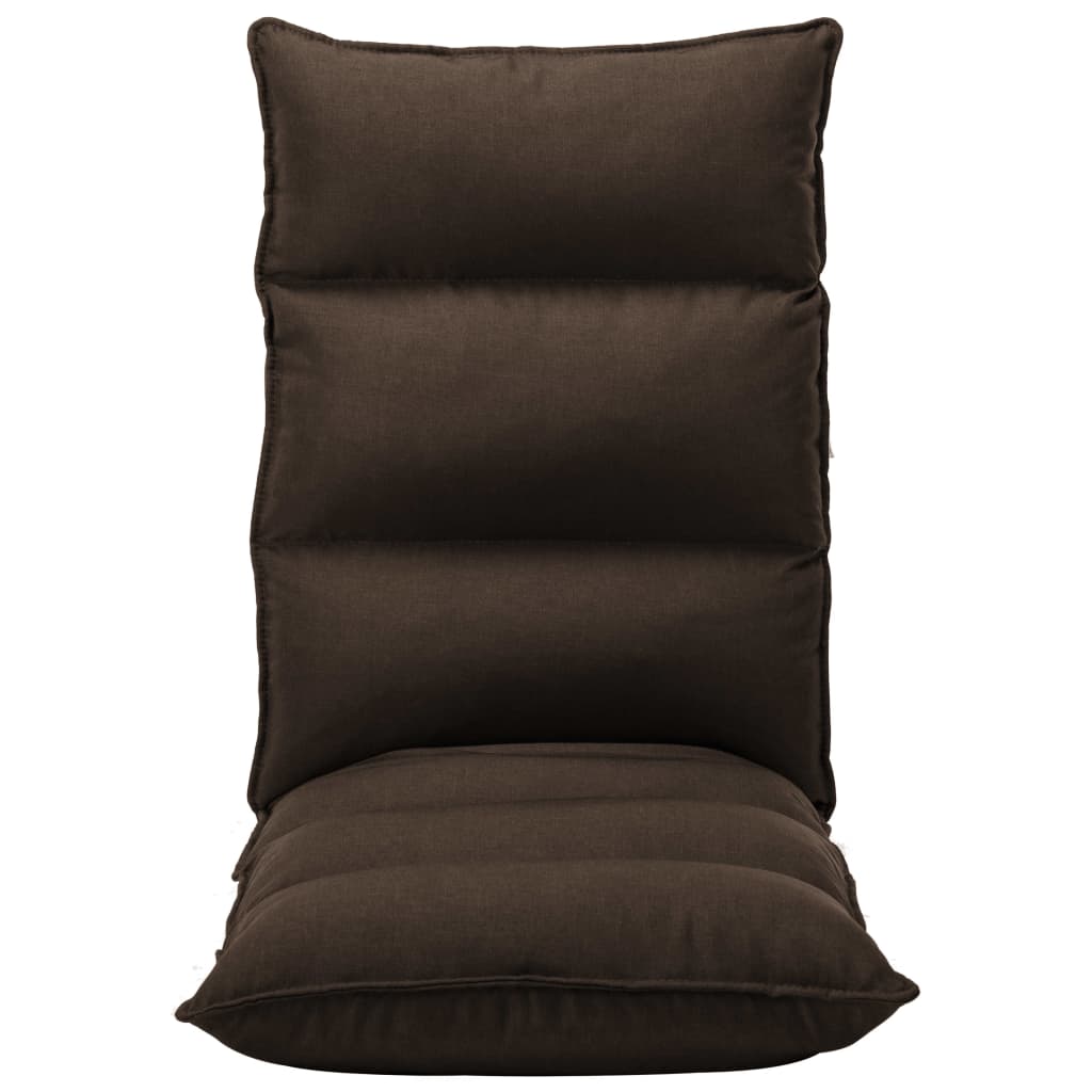 vidaXL Scaun de podea pliabil, maro, material textil vidaXL Scaun de podea pliabil, maro, material textil