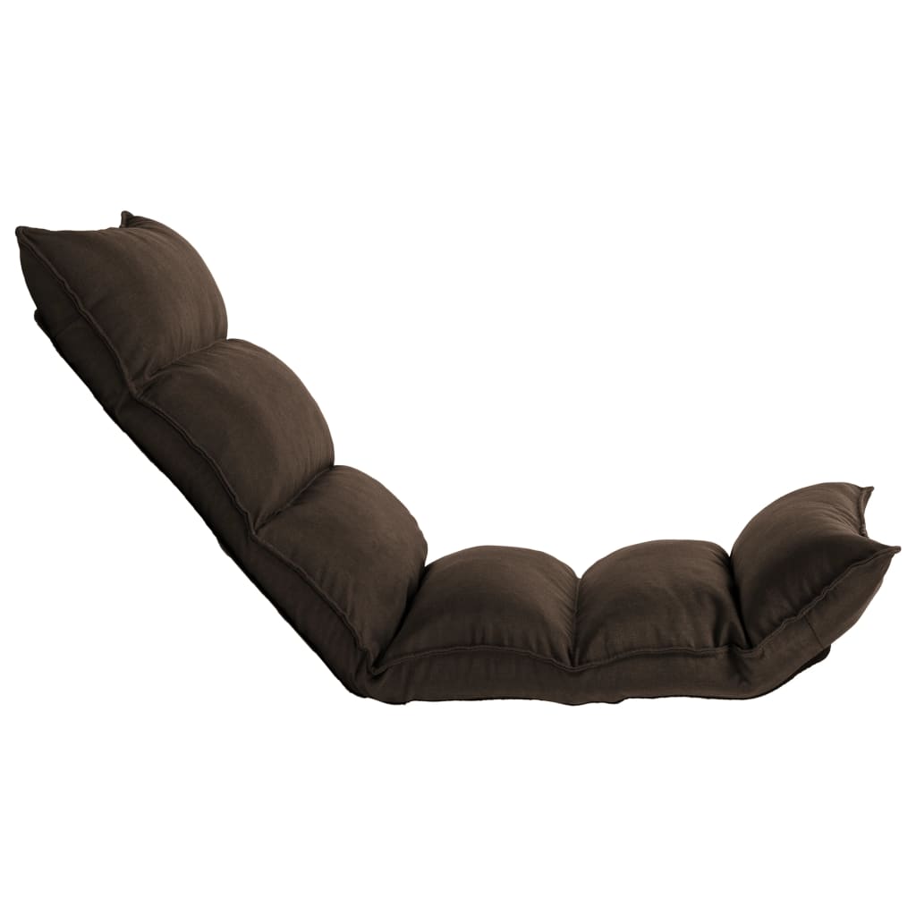 vidaXL Scaun de podea pliabil, maro, material textil vidaXL Scaun de podea pliabil, maro, material textil