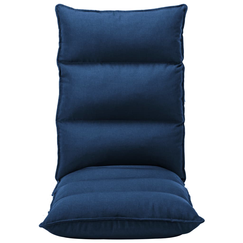 vidaXL Scaun de podea pliabil, albastru, material textil vidaXL Scaun de podea pliabil, albastru, material textil