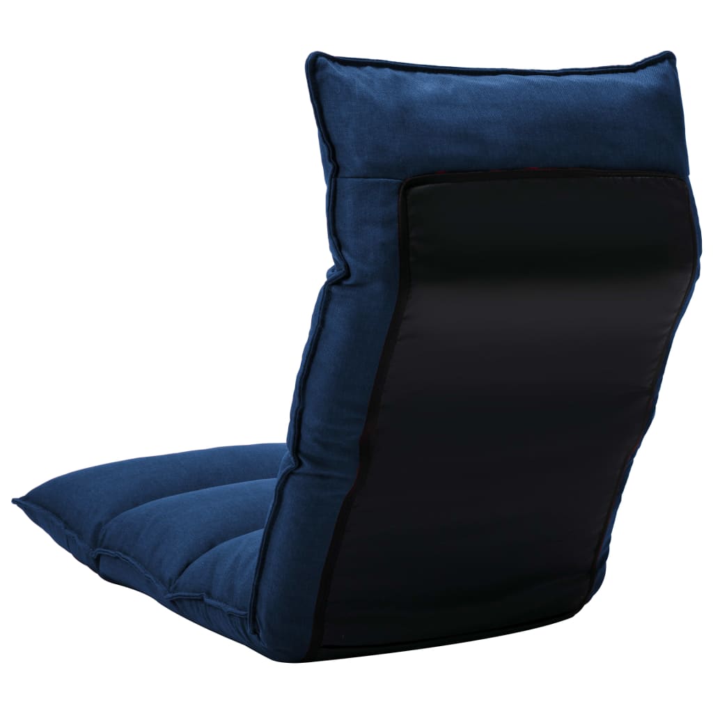vidaXL Scaun de podea pliabil, albastru, material textil vidaXL Scaun de podea pliabil, albastru, material textil