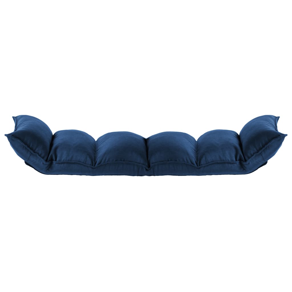 vidaXL Scaun de podea pliabil, albastru, material textil vidaXL Scaun de podea pliabil, albastru, material textil