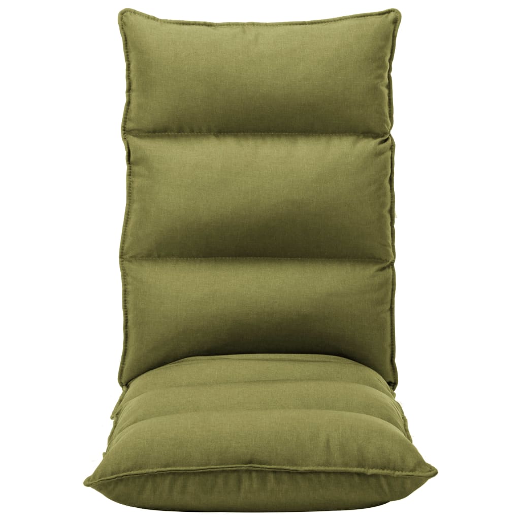 vidaXL Scaun de podea pliabil, verde, material textil vidaXL Scaun de podea pliabil, verde, material textil