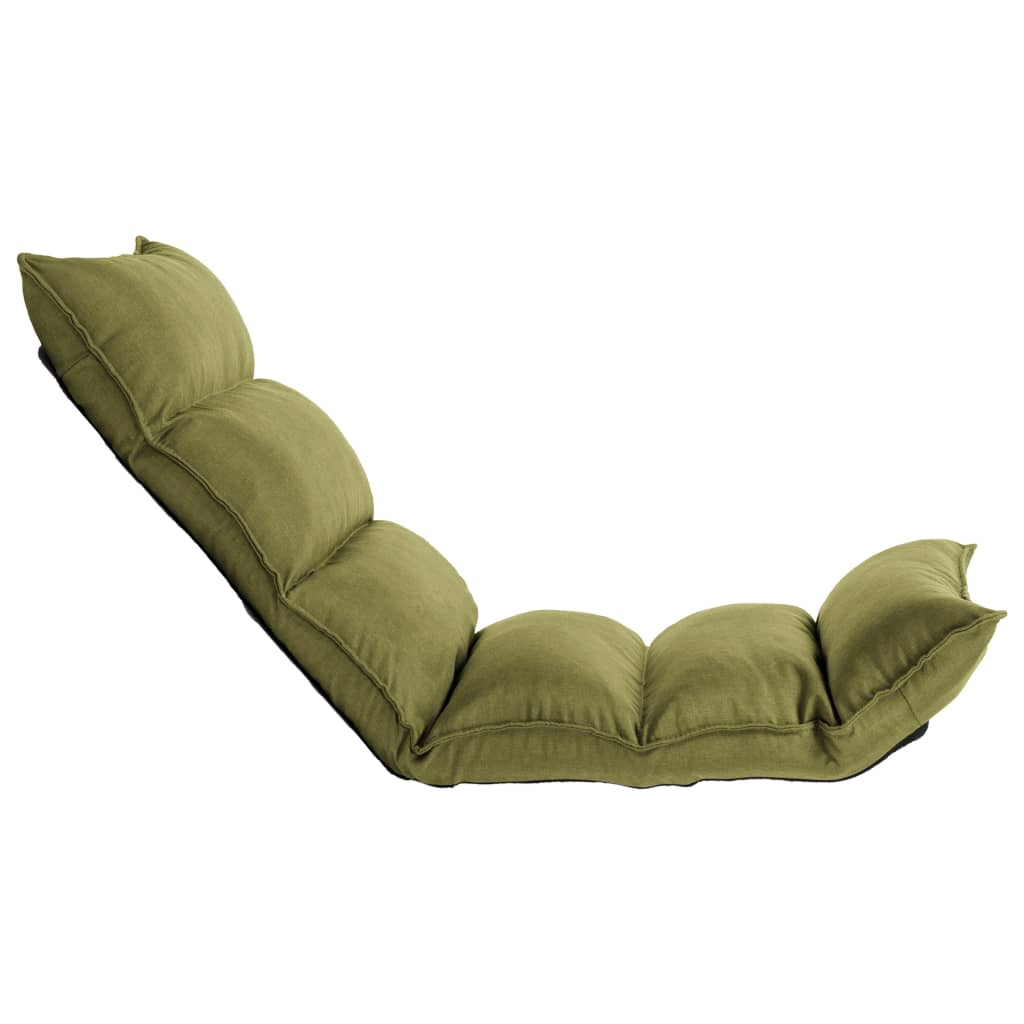 vidaXL Scaun de podea pliabil, verde, material textil vidaXL Scaun de podea pliabil, verde, material textil