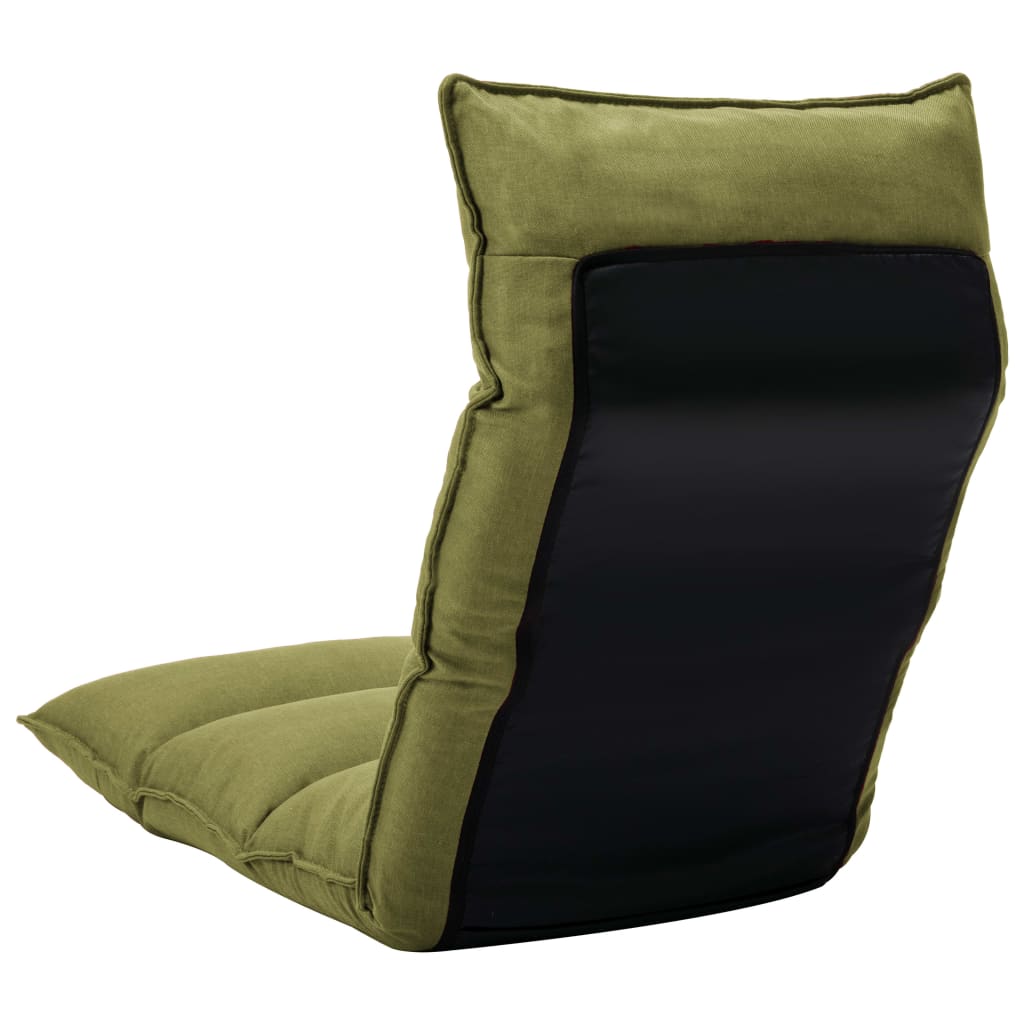 vidaXL Scaun de podea pliabil, verde, material textil vidaXL Scaun de podea pliabil, verde, material textil