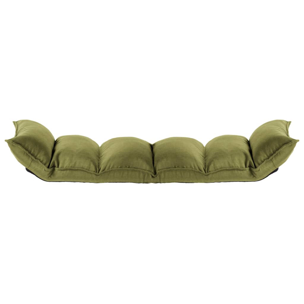 vidaXL Scaun de podea pliabil, verde, material textil vidaXL Scaun de podea pliabil, verde, material textil