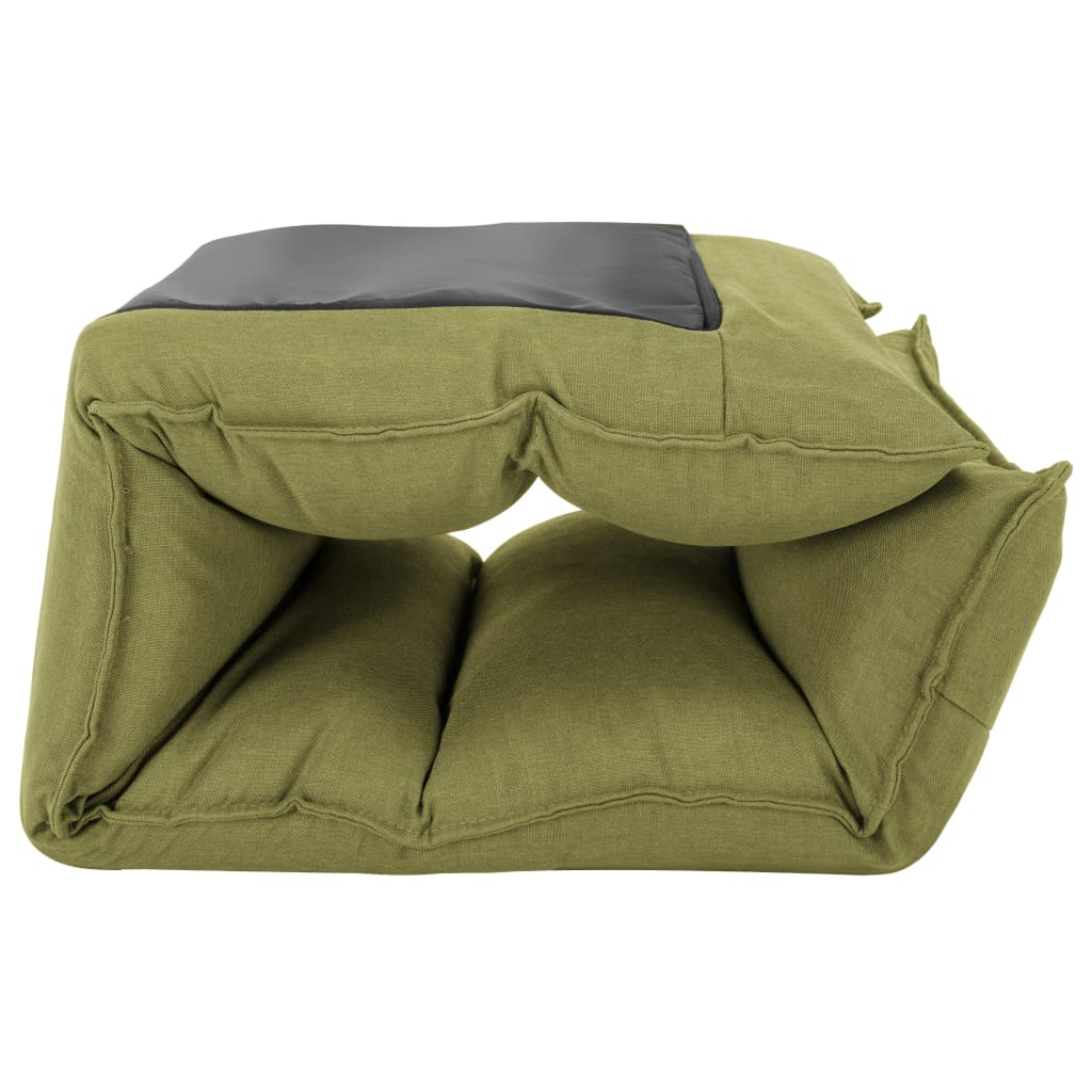vidaXL Scaun de podea pliabil, verde, material textil vidaXL Scaun de podea pliabil, verde, material textil