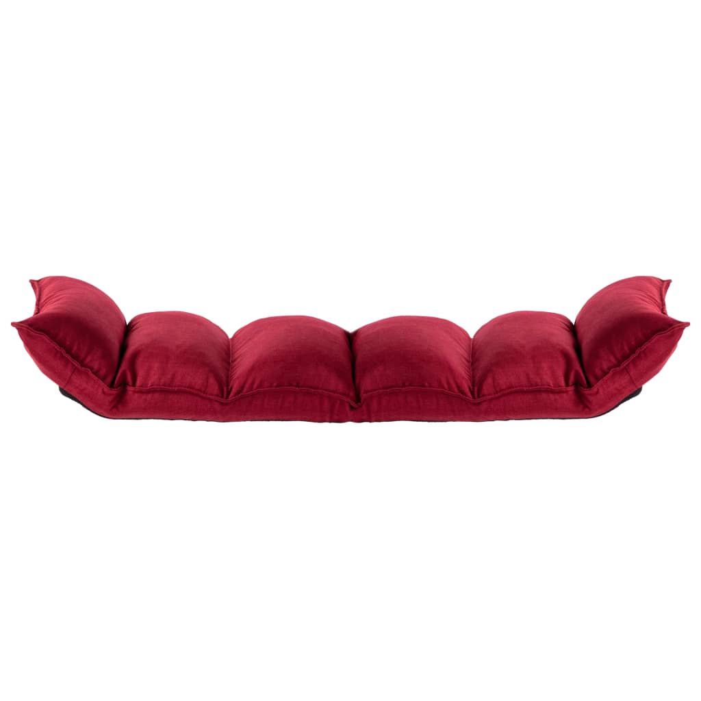 vidaXL Scaun de podea pliabil, roșu vin, material textil vidaXL Scaun de podea pliabil, roșu vin, material textil