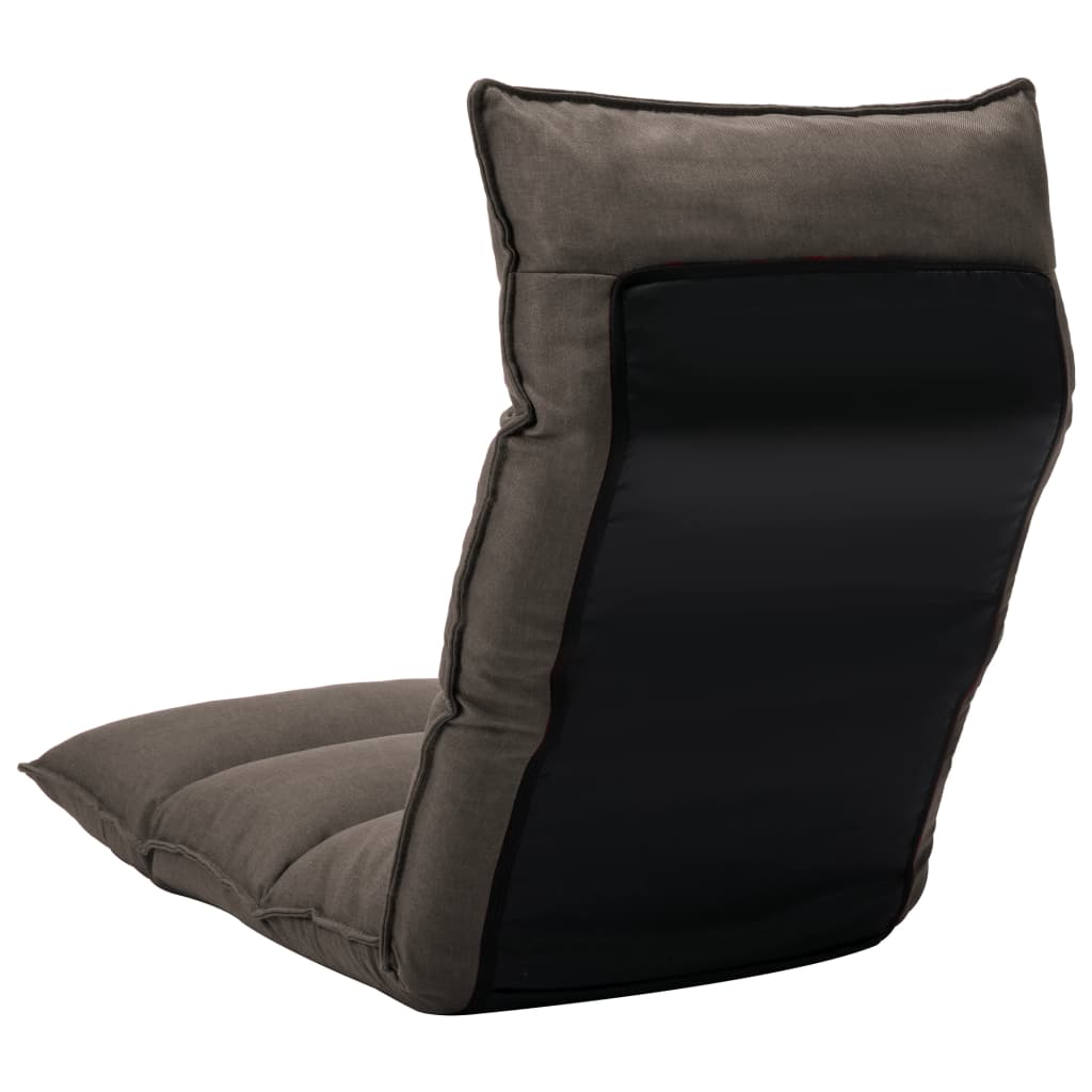 vidaXL Scaun de podea pliabil, gri taupe, material textil vidaXL Scaun de podea pliabil, gri taupe, material textil