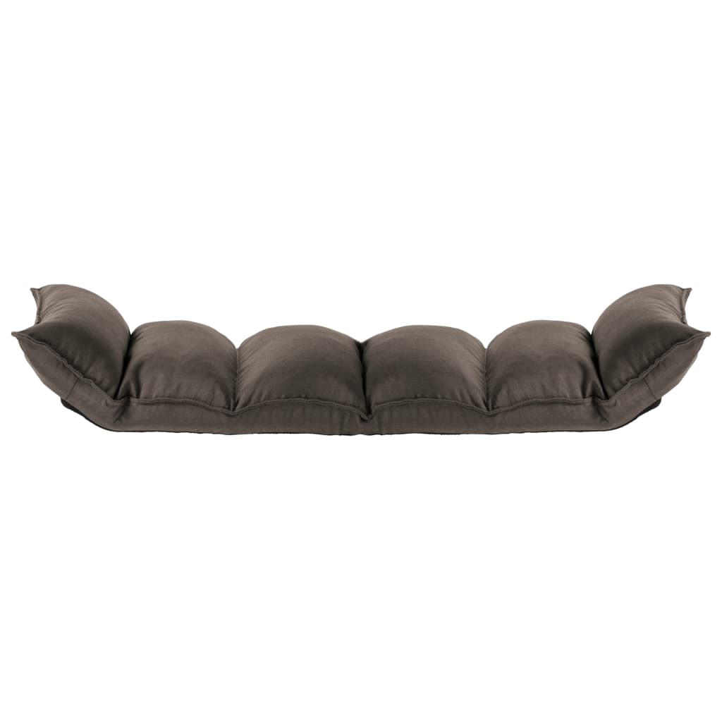 vidaXL Scaun de podea pliabil, gri taupe, material textil vidaXL Scaun de podea pliabil, gri taupe, material textil