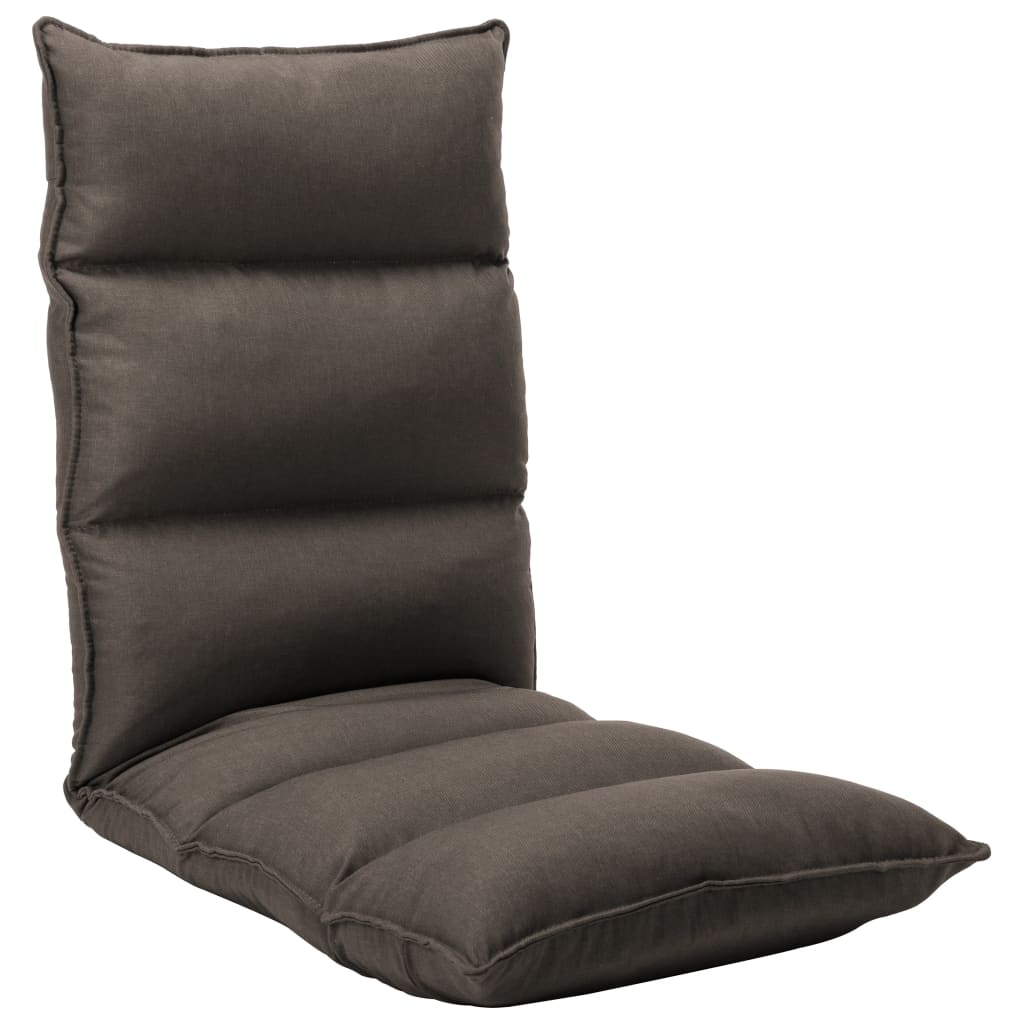 vidaXL Scaun de podea pliabil, gri taupe, material textil vidaXL Scaun de podea pliabil, gri taupe, material textil