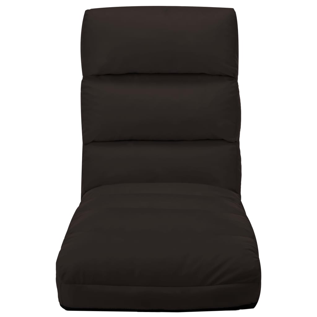 vidaXL Scaun de podea pliabil, maro, piele ecologică vidaXL Scaun de podea pliabil, maro, piele ecologică