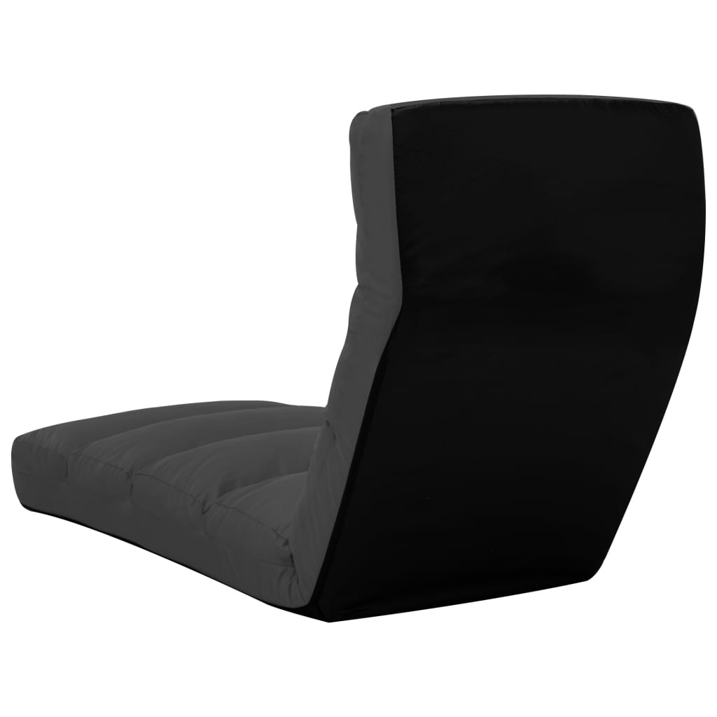 vidaXL Scaun de podea pliabil, antracit, piele ecologică vidaXL Scaun de podea pliabil, antracit, piele ecologică