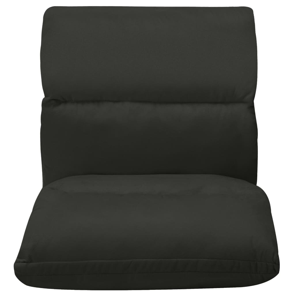 vidaXL Scaun de podea pliabil, negru, microfibră vidaXL Scaun de podea pliabil, negru, microfibră