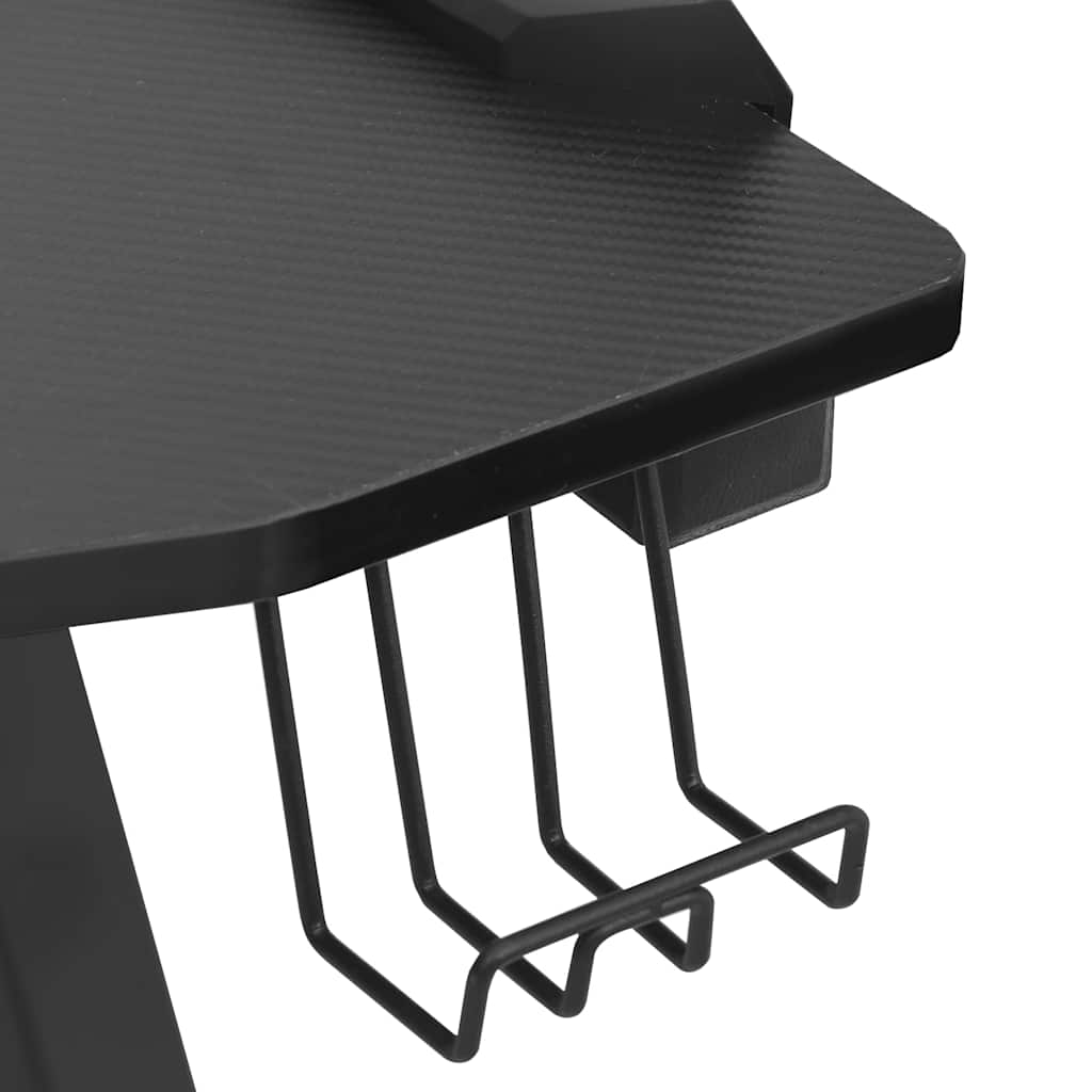 vidaXL Birou de gaming LED cu picioare în formă de Y negru 90x60x75 cm vidaXL Birou de gaming LED cu picioare în formă de Y negru 90x60x75 cm