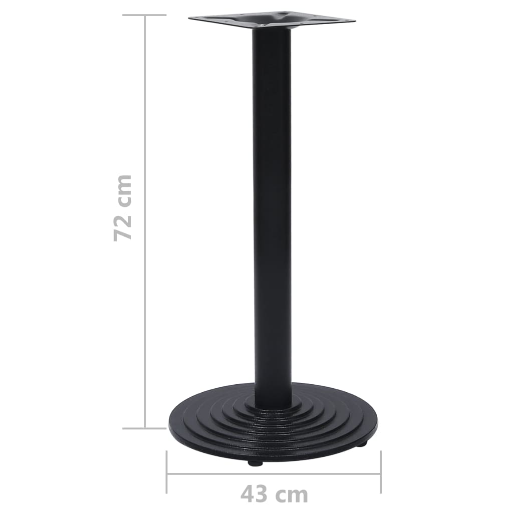 vidaXL Picior masă de bistro, negru, Ø43x72 cm, fontă