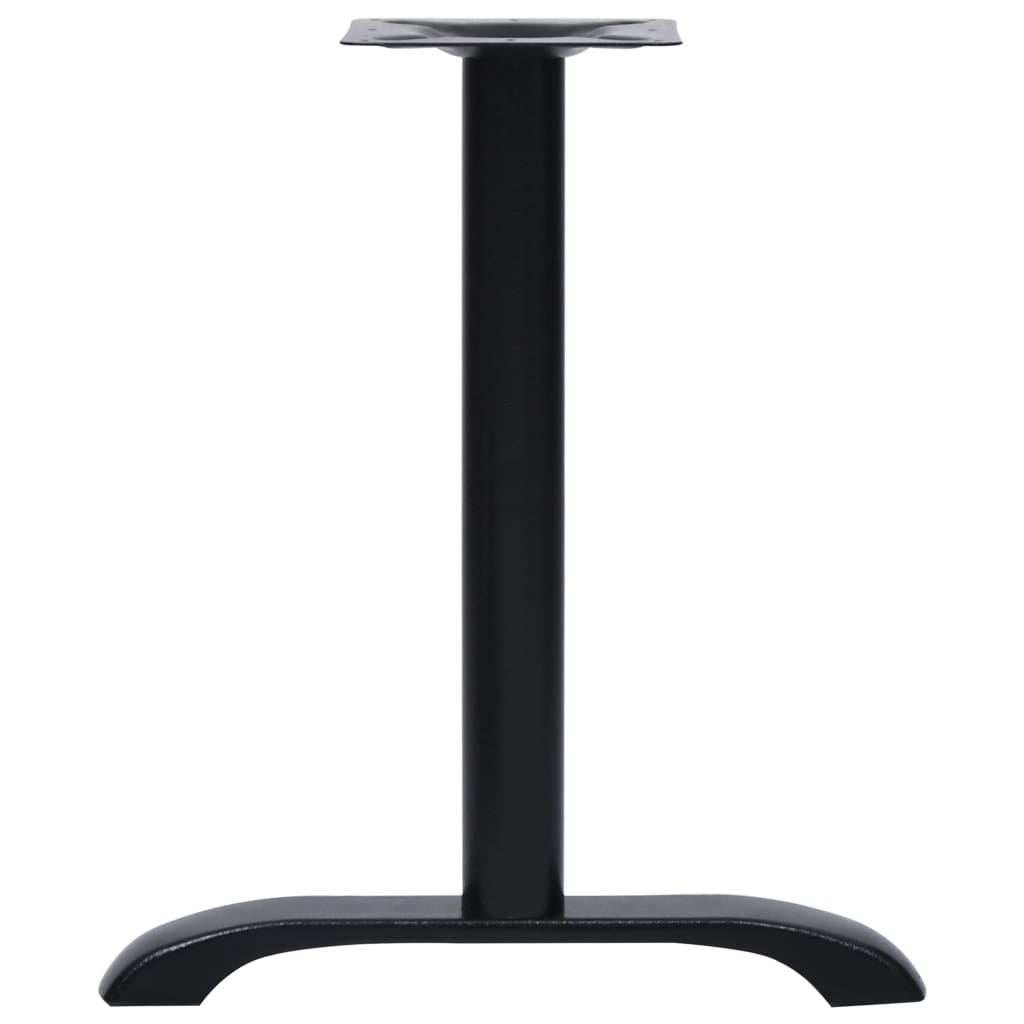 vidaXL Picior masă de bistro, 2 buc., negru, 61x8x72 cm, fontă